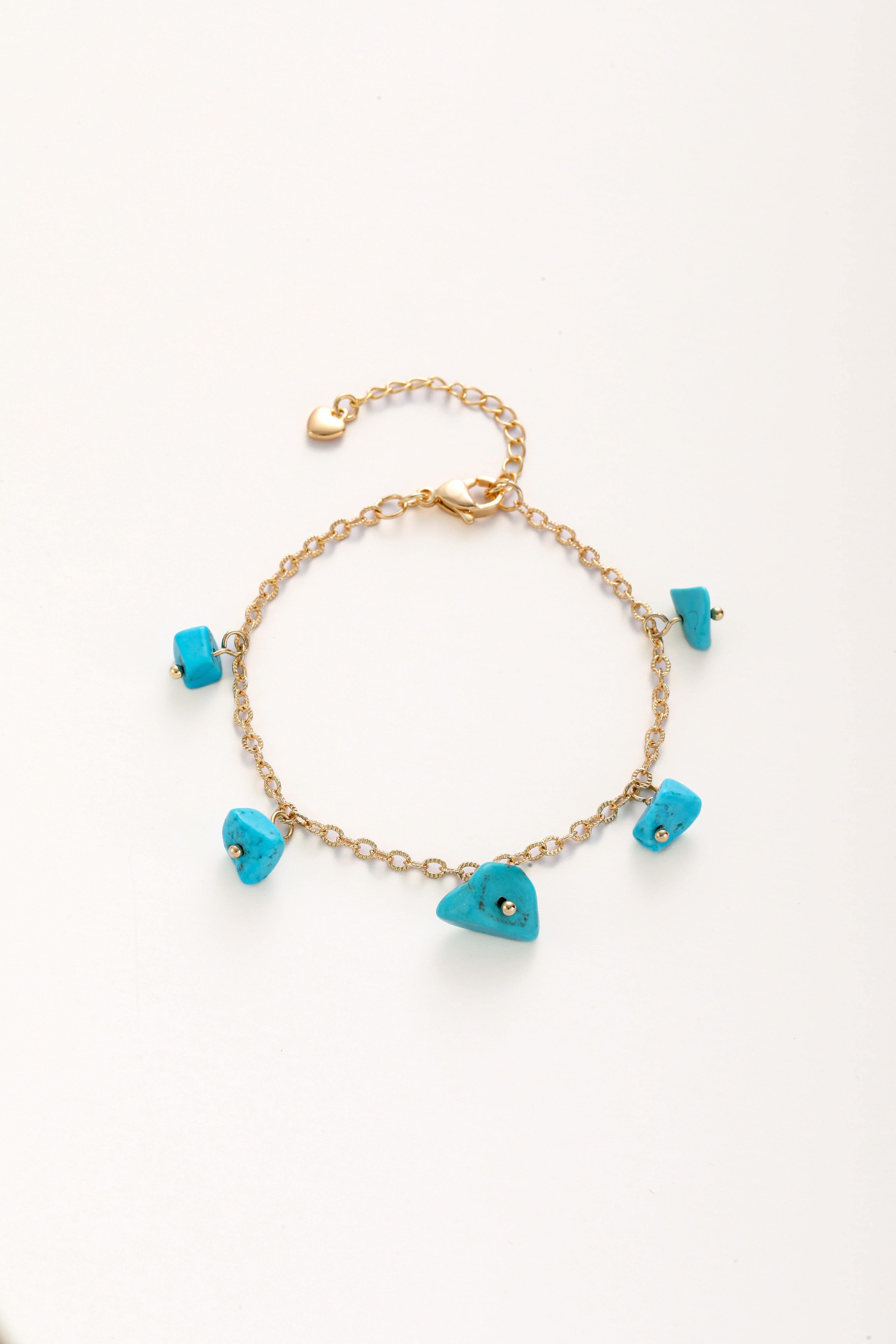 Aqua Elegance Turquoise Stone Bracelet - Artsory